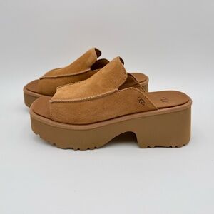 NEW Size 9 Women's UGG New Heights Slide Platform Sandals 1167476-CHE Chestnut